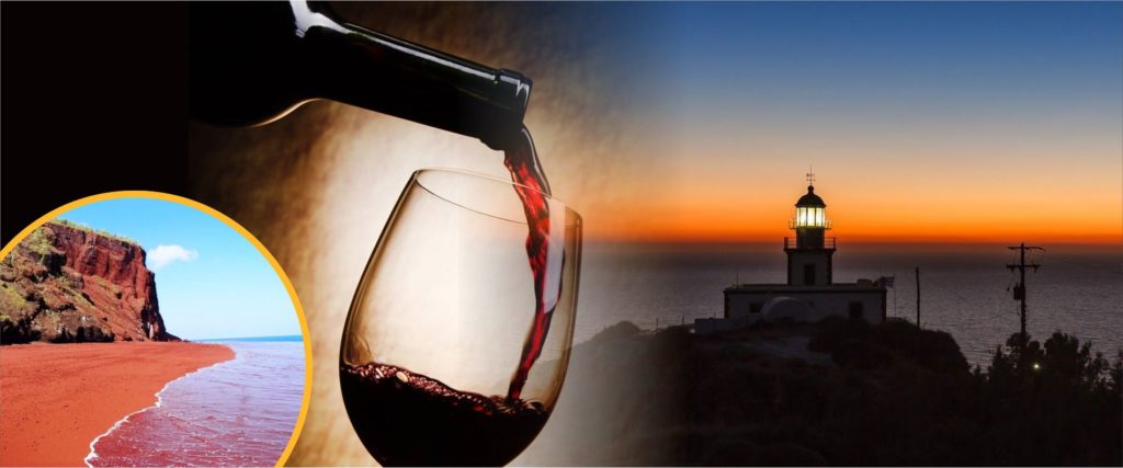 santorini wine tour red beach